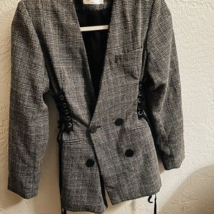 SEEK the label plaid corset blazer xs